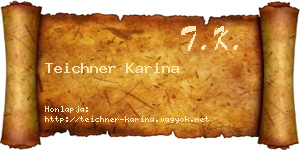Teichner Karina névjegykártya